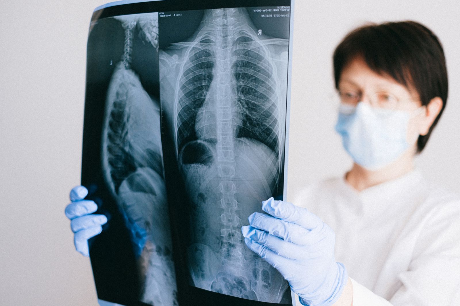 Specialist radiologist reviewing scans at Dynamic Diagnostics